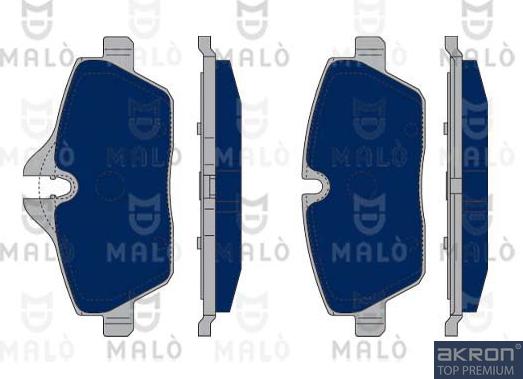 AKRON-MALÒ 1050218 - Комплект спирачно феродо, дискови спирачки vvparts.bg