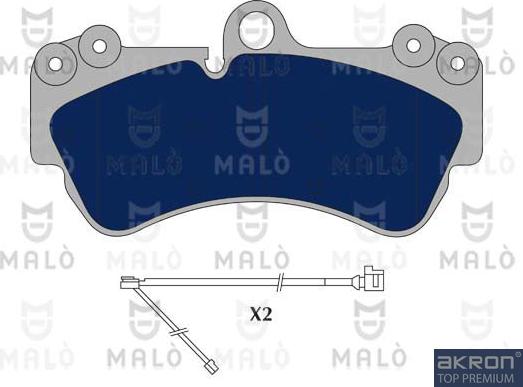 AKRON-MALÒ 1050780 - Комплект спирачно феродо, дискови спирачки vvparts.bg