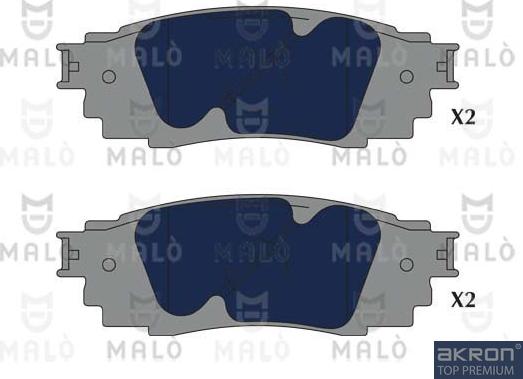 AKRON-MALÒ 1051190 - Комплект спирачно феродо, дискови спирачки vvparts.bg