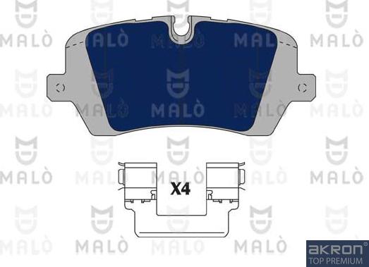 AKRON-MALÒ 1051166 - Комплект спирачно феродо, дискови спирачки vvparts.bg