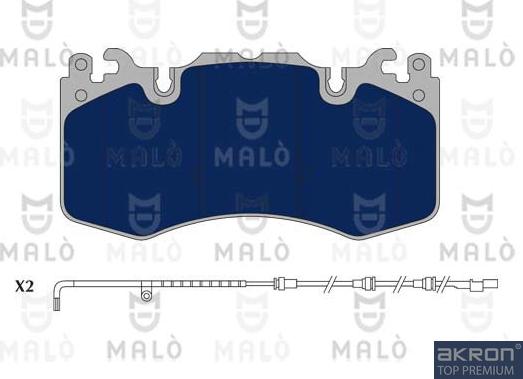 AKRON-MALÒ 1051117 - Комплект спирачно феродо, дискови спирачки vvparts.bg