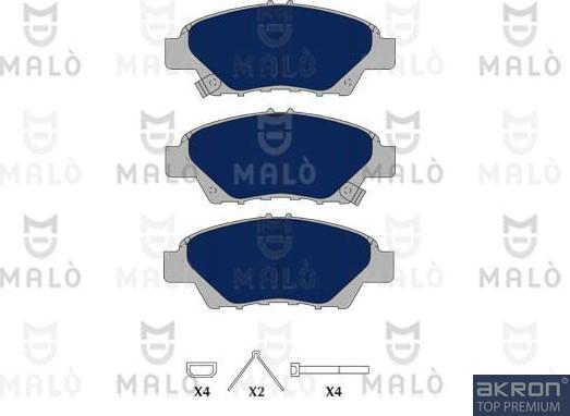 AKRON-MALÒ 1051120 - Комплект спирачно феродо, дискови спирачки vvparts.bg