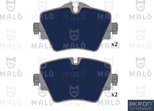 AKRON-MALÒ 1051173 - Комплект спирачно феродо, дискови спирачки vvparts.bg