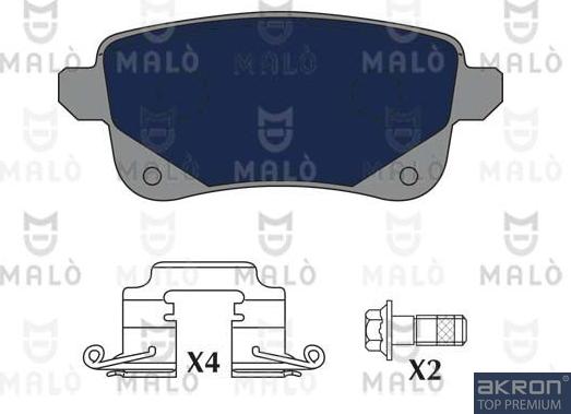 AKRON-MALÒ 1051177 - Комплект спирачно феродо, дискови спирачки vvparts.bg