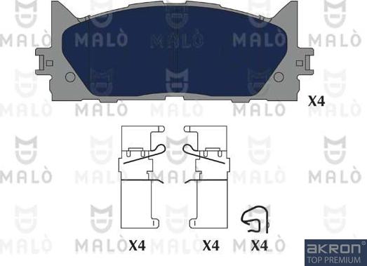 AKRON-MALÒ 1051331 - Комплект спирачно феродо, дискови спирачки vvparts.bg