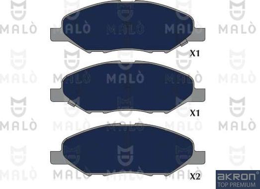 AKRON-MALÒ 1051327 - Комплект спирачно феродо, дискови спирачки vvparts.bg