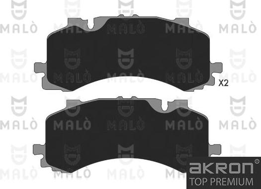 AKRON-MALÒ 1051375 - Комплект спирачно феродо, дискови спирачки vvparts.bg