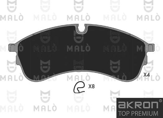 AKRON-MALÒ 1051378 - Комплект спирачно феродо, дискови спирачки vvparts.bg