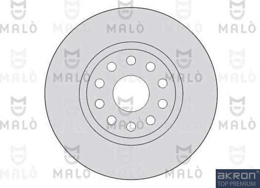 AKRON-MALÒ 1110206 - Спирачен диск vvparts.bg