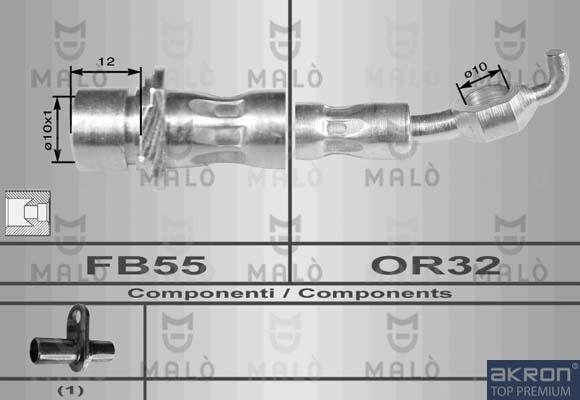 AKRON-MALÒ 8961 - Спирачен маркуч vvparts.bg