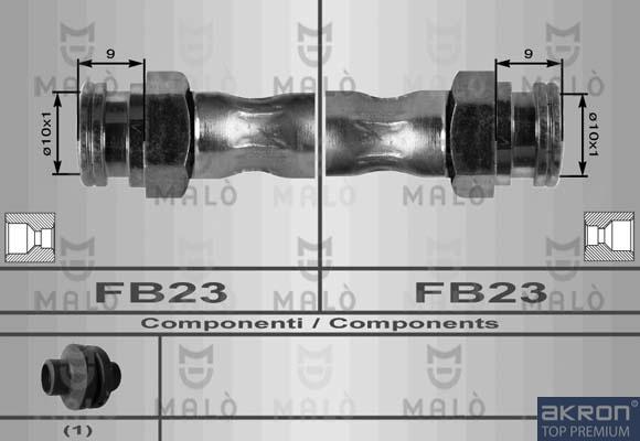 AKRON-MALÒ 8919 - Спирачен маркуч vvparts.bg