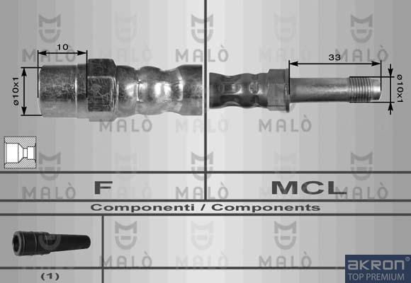 AKRON-MALÒ 8912 - Спирачен маркуч vvparts.bg