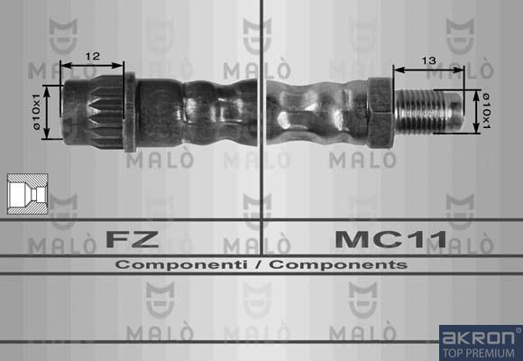 AKRON-MALÒ 8988 - Спирачен маркуч vvparts.bg