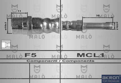 AKRON-MALÒ 8931 - Спирачен маркуч vvparts.bg