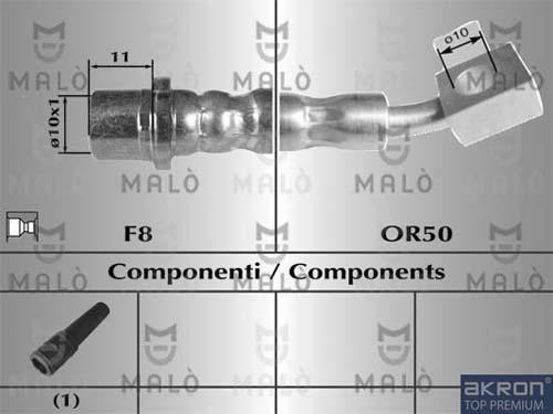 AKRON-MALÒ 8937 - Спирачен маркуч vvparts.bg