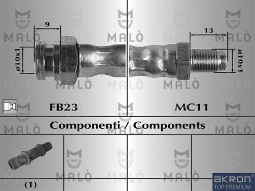 AKRON-MALÒ 8920 - Спирачен маркуч vvparts.bg