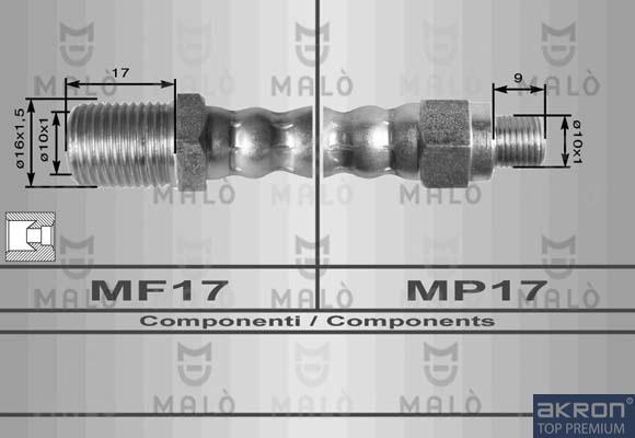 AKRON-MALÒ 8624 - Спирачен маркуч vvparts.bg