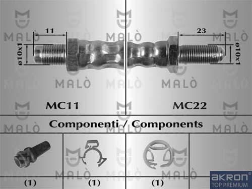 AKRON-MALÒ 8420 - Спирачен маркуч vvparts.bg