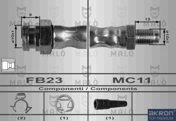 AKRON-MALÒ 8416 - Спирачен маркуч vvparts.bg