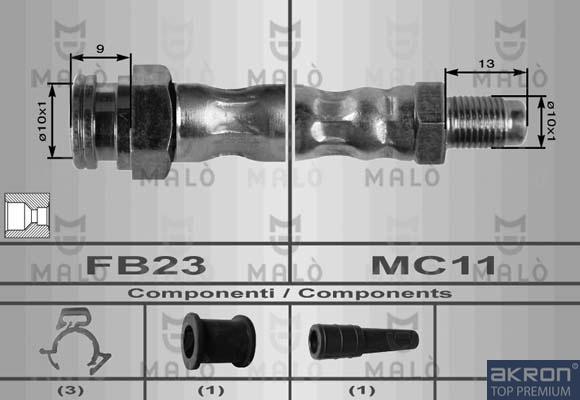 AKRON-MALÒ 8411 - Спирачен маркуч vvparts.bg