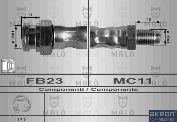 AKRON-MALÒ 8529 - Спирачен маркуч vvparts.bg