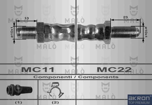 AKRON-MALÒ 8421 - Спирачен маркуч vvparts.bg