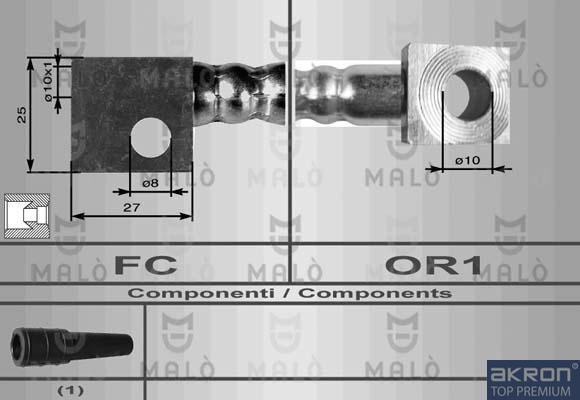 AKRON-MALÒ 8544 - Спирачен маркуч vvparts.bg