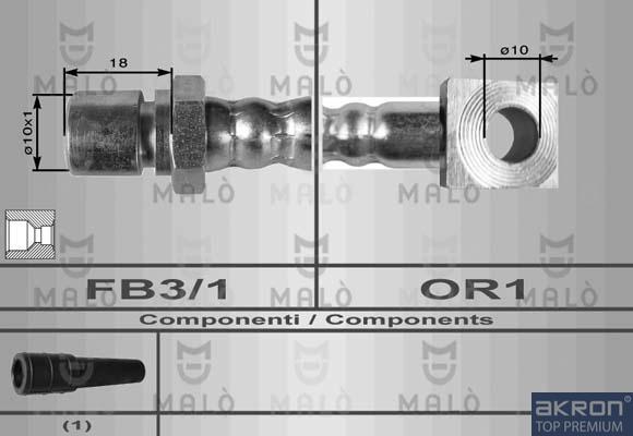 AKRON-MALÒ 8545 - Спирачен маркуч vvparts.bg