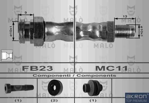 AKRON-MALÒ 8559 - Спирачен маркуч vvparts.bg