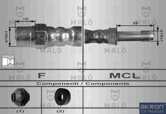 AKRON-MALÒ 8551 - Спирачен маркуч vvparts.bg