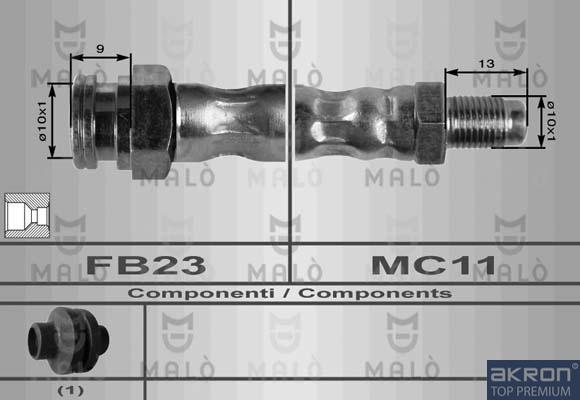 AKRON-MALÒ 8568 - Спирачен маркуч vvparts.bg