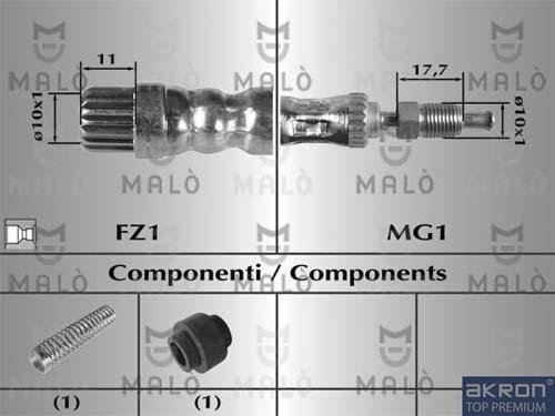 AKRON-MALÒ 8534 - Спирачен маркуч vvparts.bg