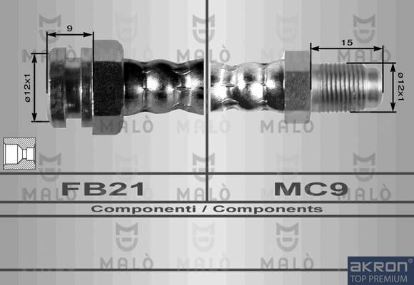 AKRON-MALÒ 8642 - Спирачен маркуч vvparts.bg