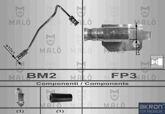 AKRON-MALÒ 8602 - Спирачен маркуч vvparts.bg