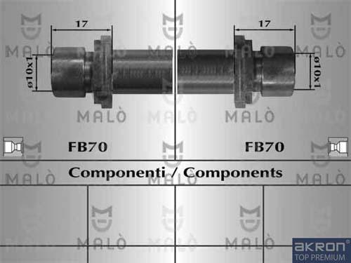 AKRON-MALÒ 80942 - Спирачен маркуч vvparts.bg