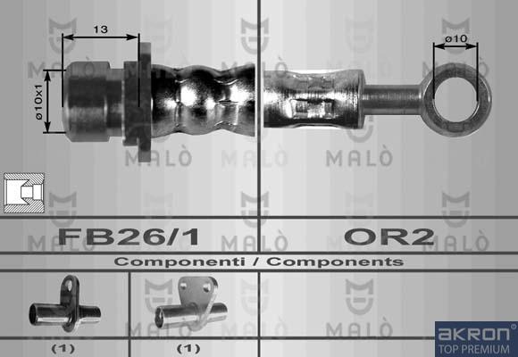 AKRON-MALÒ 8093 - Спирачен маркуч vvparts.bg