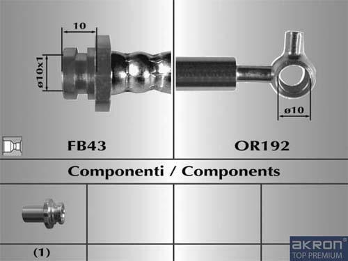 AKRON-MALÒ 80928 - Спирачен маркуч vvparts.bg