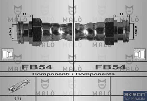 AKRON-MALÒ 80492 - Спирачен маркуч vvparts.bg