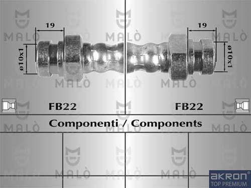 AKRON-MALÒ 80414 - Спирачен маркуч vvparts.bg