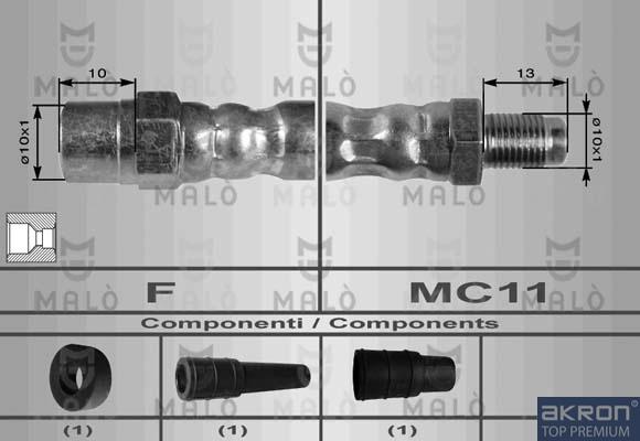 AKRON-MALÒ 8043 - Спирачен маркуч vvparts.bg