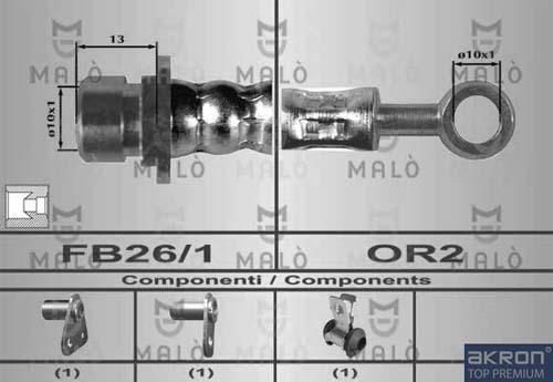 AKRON-MALÒ 80474 - Спирачен маркуч vvparts.bg