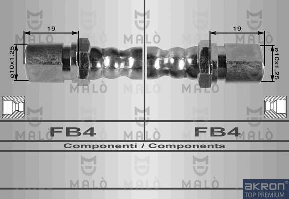 AKRON-MALÒ 8067 - Спирачен маркуч vvparts.bg