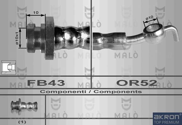 AKRON-MALÒ 80099 - Спирачен маркуч vvparts.bg