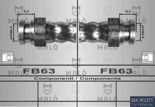 AKRON-MALÒ 80548 - Спирачен маркуч vvparts.bg