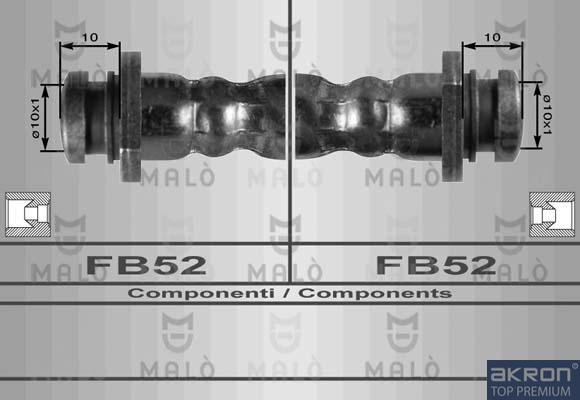 AKRON-MALÒ 80119 - Спирачен маркуч vvparts.bg