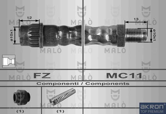 AKRON-MALÒ 80005 - Спирачен маркуч vvparts.bg