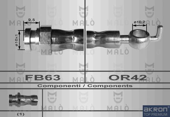 AKRON-MALÒ 80037 - Спирачен маркуч vvparts.bg