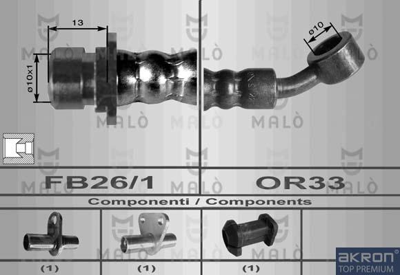 AKRON-MALÒ 80024 - Спирачен маркуч vvparts.bg