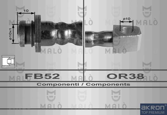 AKRON-MALÒ 80074 - Спирачен маркуч vvparts.bg