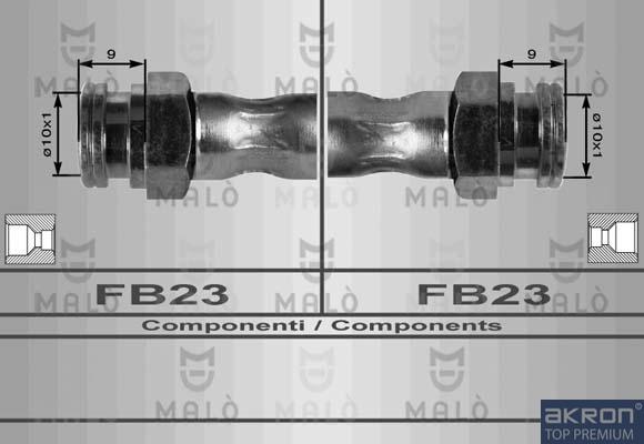 AKRON-MALÒ 80187 - Спирачен маркуч vvparts.bg